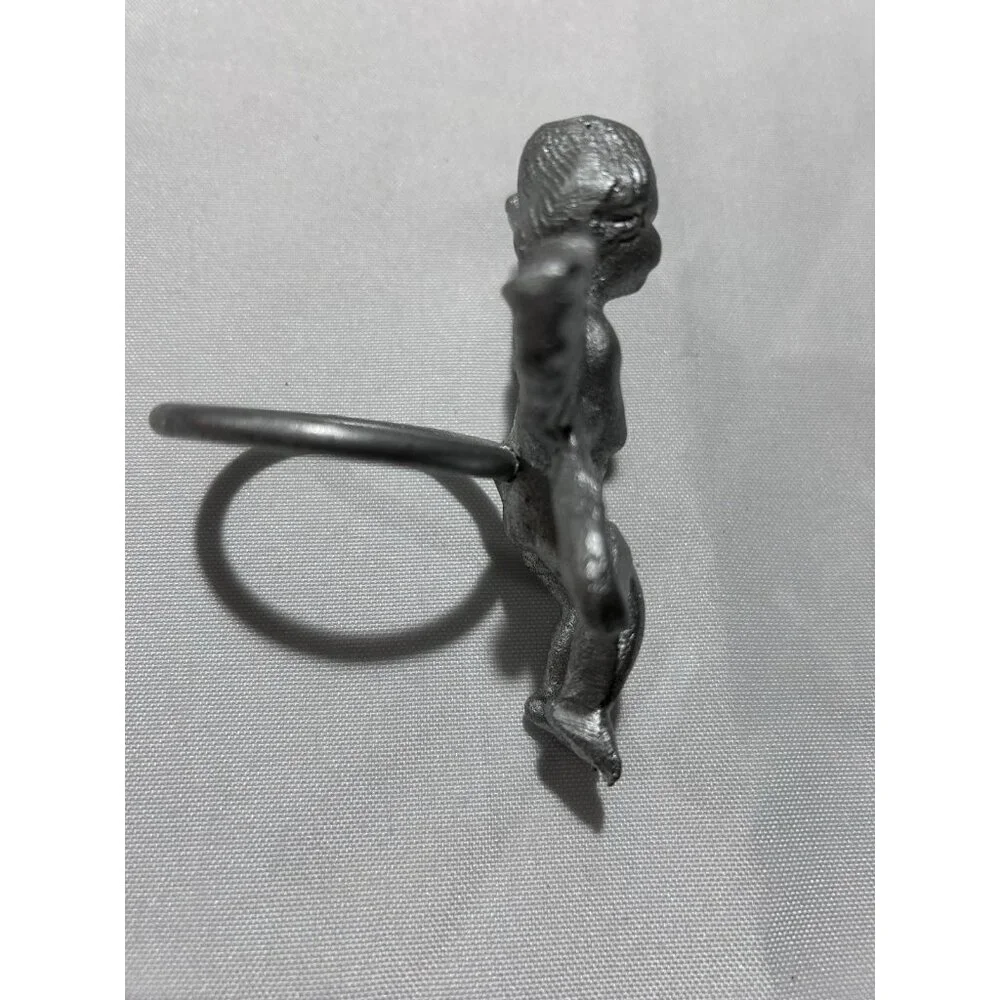 Pier 1 Cherub Angel Harp Heavy Napkin Rings Lot of 10 Vintage - Picture 7 of 9